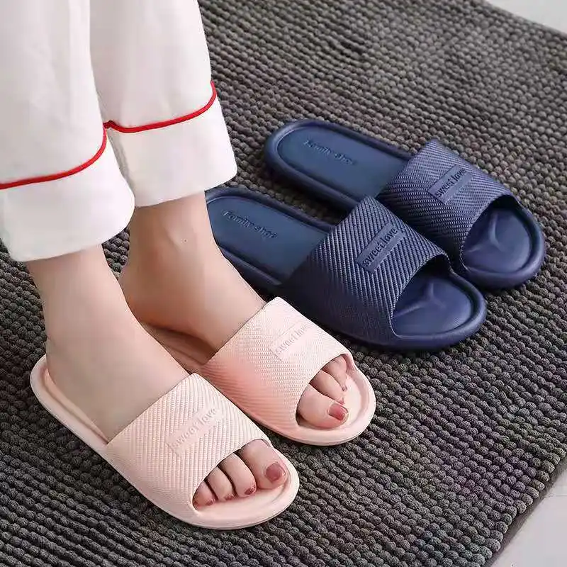 

Unisex Indoor Floor Flat Sandals Women Men Comfortable Slippers Soft Shoes Bathing Non-slip Flip Flops Fashion Lovers Couple