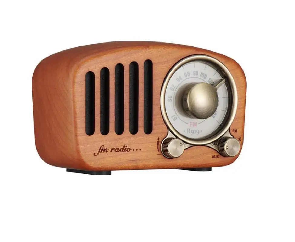 Ретро Bluetooth-Колонка Greadio деревянный fm-радиоприемник грецкого ореха со