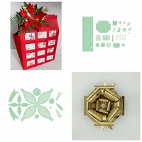 christmas gift box flower style metal cutting dies sock flower leaf number 0 9 dies scrapbooking album card crafts embossing