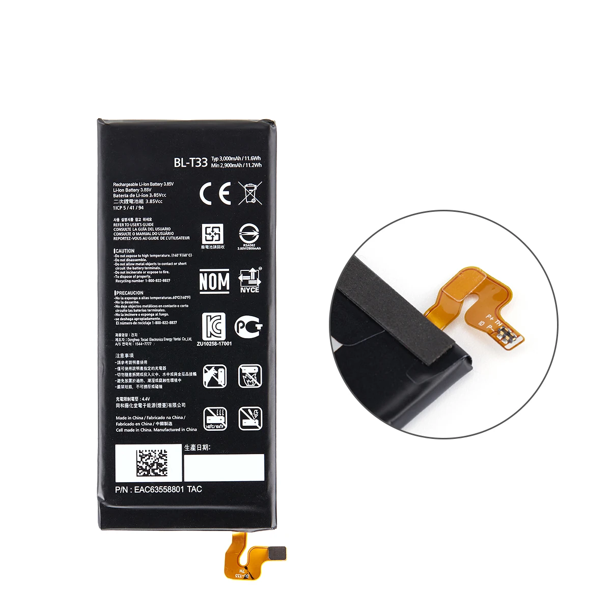 original bl t33 3000mah replacement battery for lg q6 m700a m700an m700dsk m700n t33 blt33 mobile phone batteries tools free global shipping