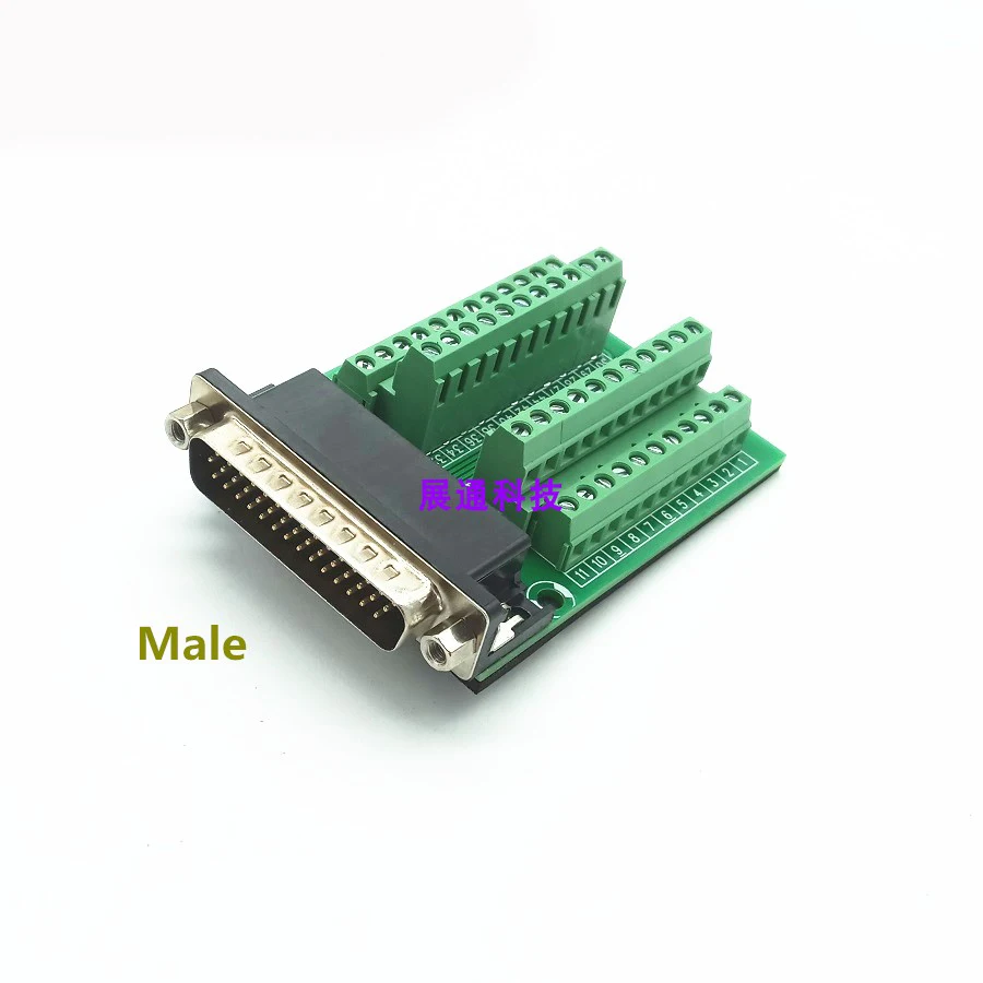 

DB44 44 pin Female Male Mini Terminal Breakout PCB Board adapter DIN Rail Mounting Connector