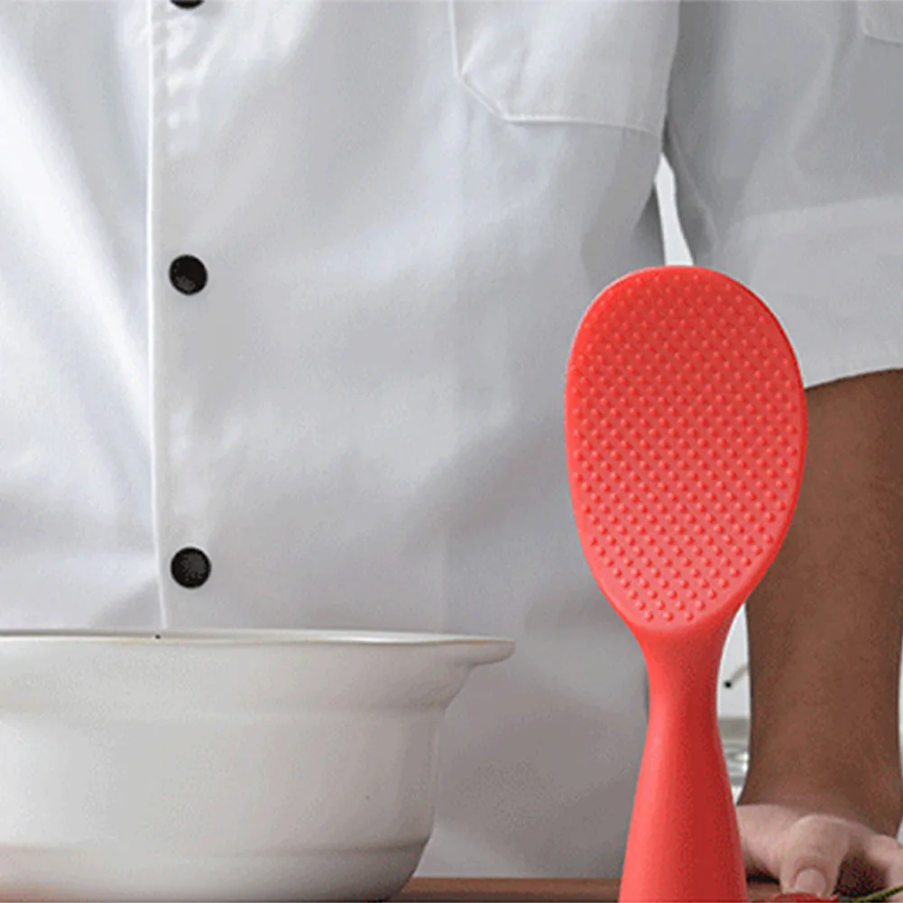 Potato Food Tools Anti-corrosive Heat Resistant Non-stick Restaurant Easy Clean Rice Spoon Silicone Paddle Free Standing | Дом и сад