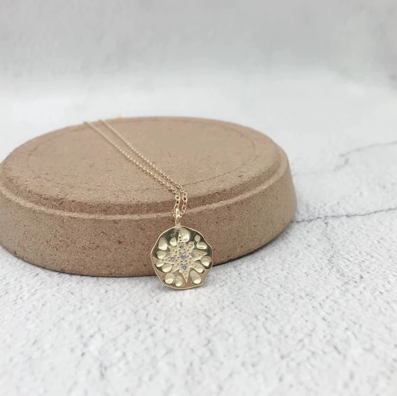 Женское асимметричное ожерелье Polaris из стерлингового серебра 925 пробы с золотым