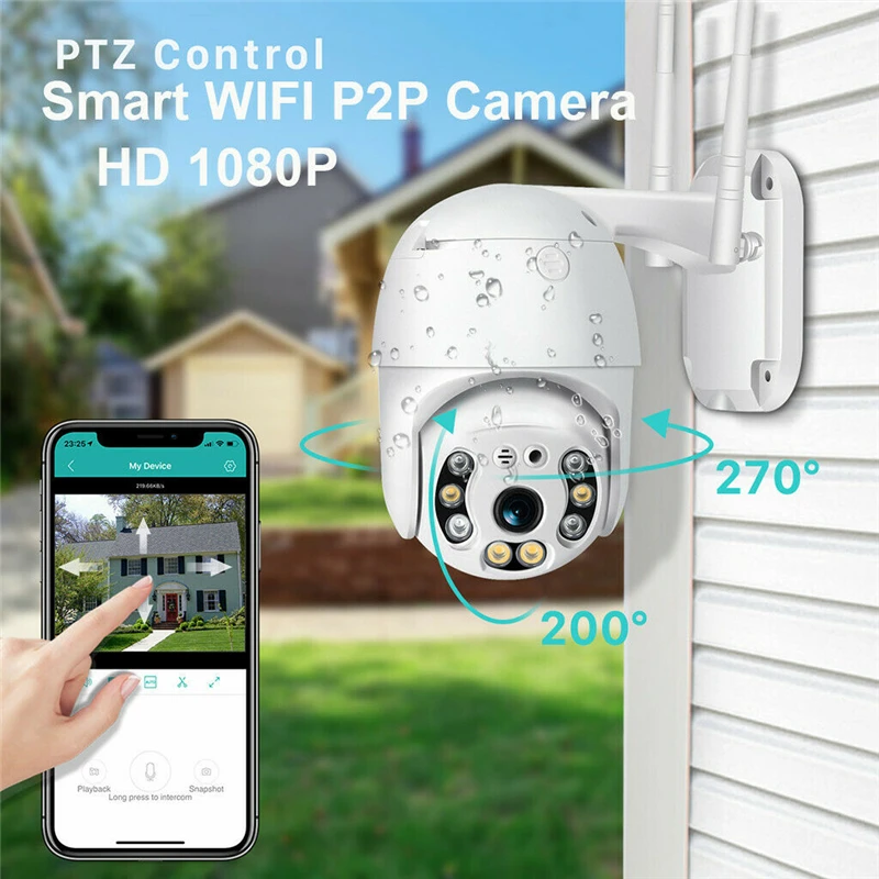 Беспроводная скоростная купольная IP-камера 1080P PTZ Wi-Fi 720P | Безопасность и защита