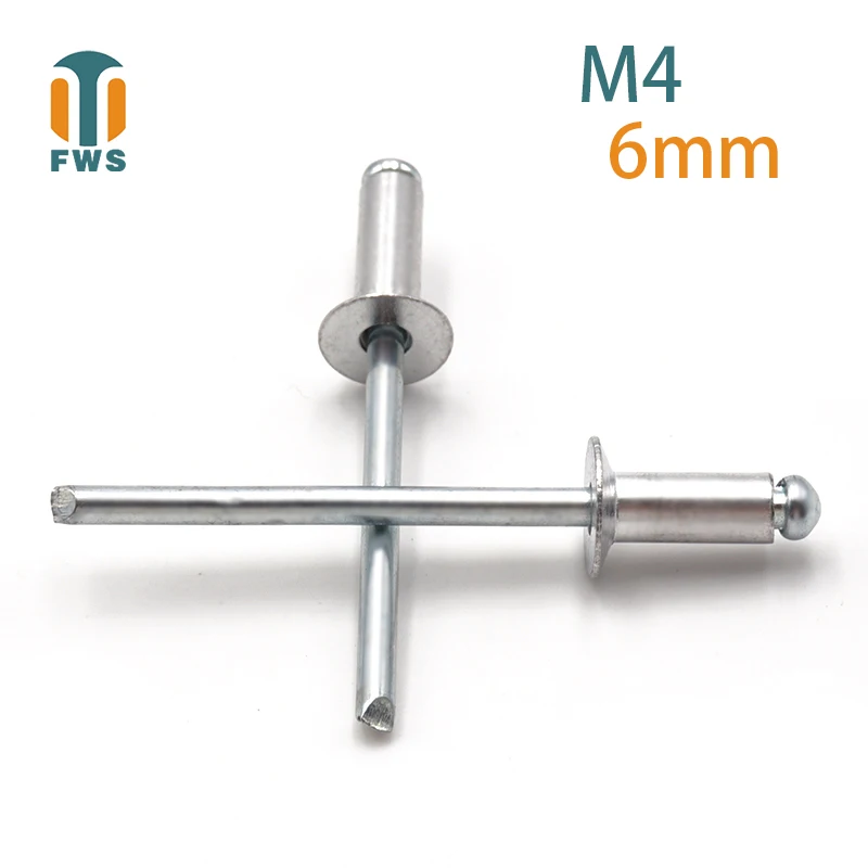 

10PCS M4 DIN EN ISO15978 GB/T12617.1 Aluminium Open End Countersunk Head Blind Rivet for Furniture Car Aircraft multi-function