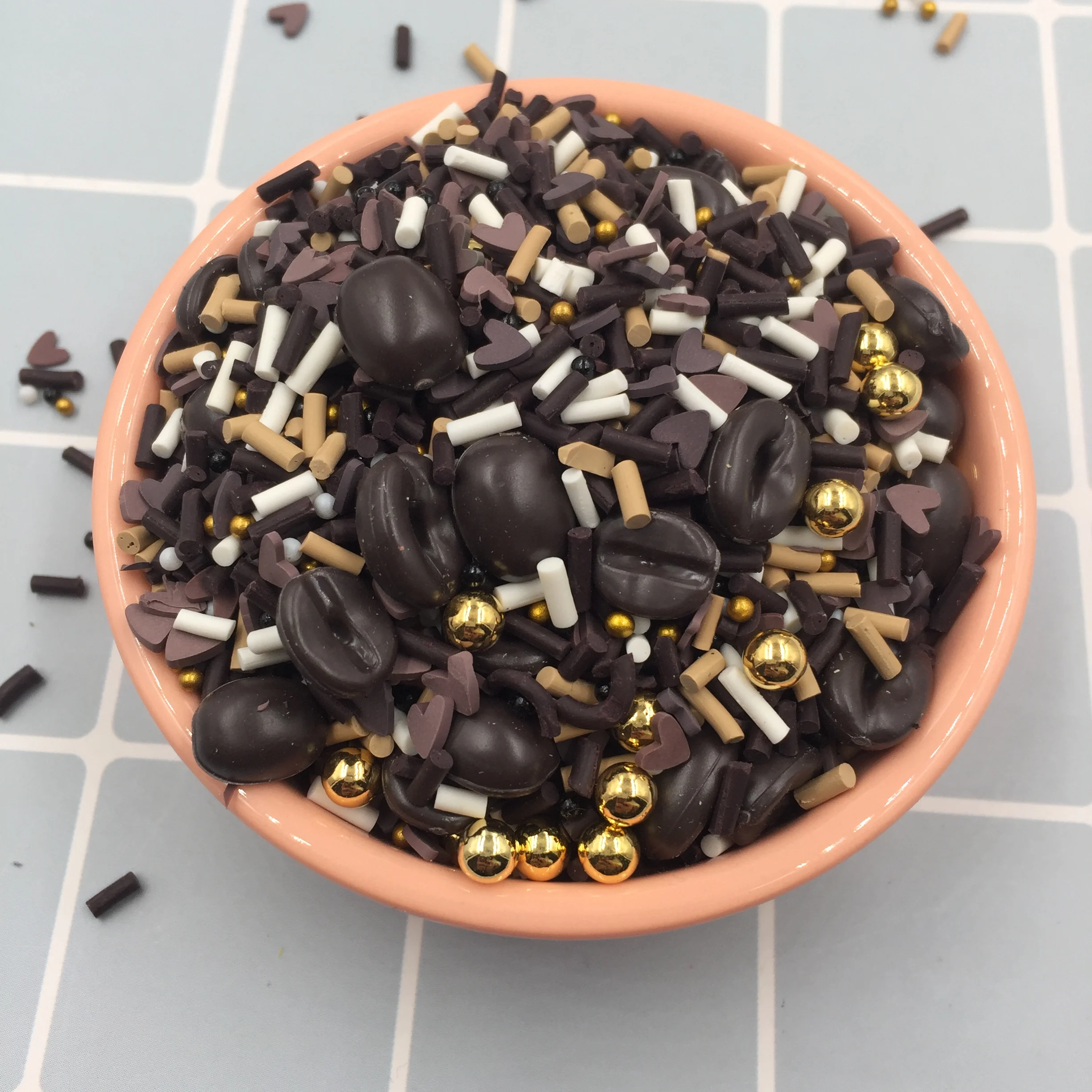 30 г/лот 2-10 мм Полимерная Горячая глина разбрызгивает красочные конфеты жемчуг