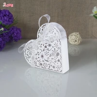 50pcs laser engraving heart candy gift box gift cake box christmas birthday baby bath holiday party decoration 5zt54