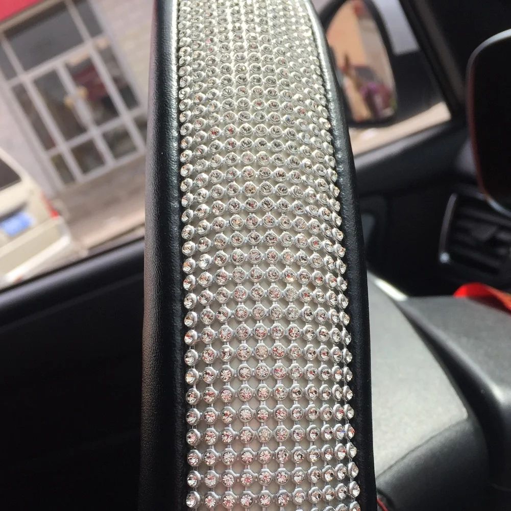 Блестящий женский Противоскользящий чехол с серебряными кристаллами для Buick