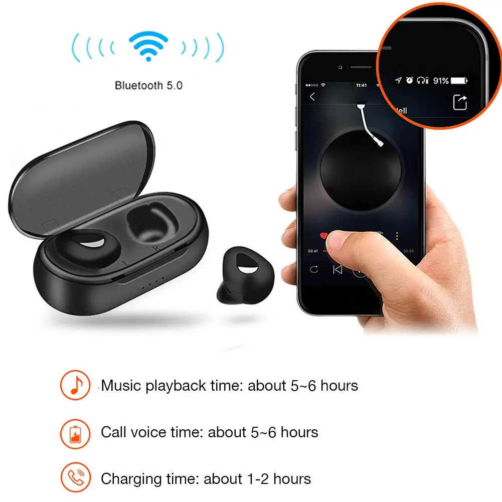 Беспроводные мини наушники Y20 с поддержкой Bluetooth 5 0 спортивные стереонаушники HD