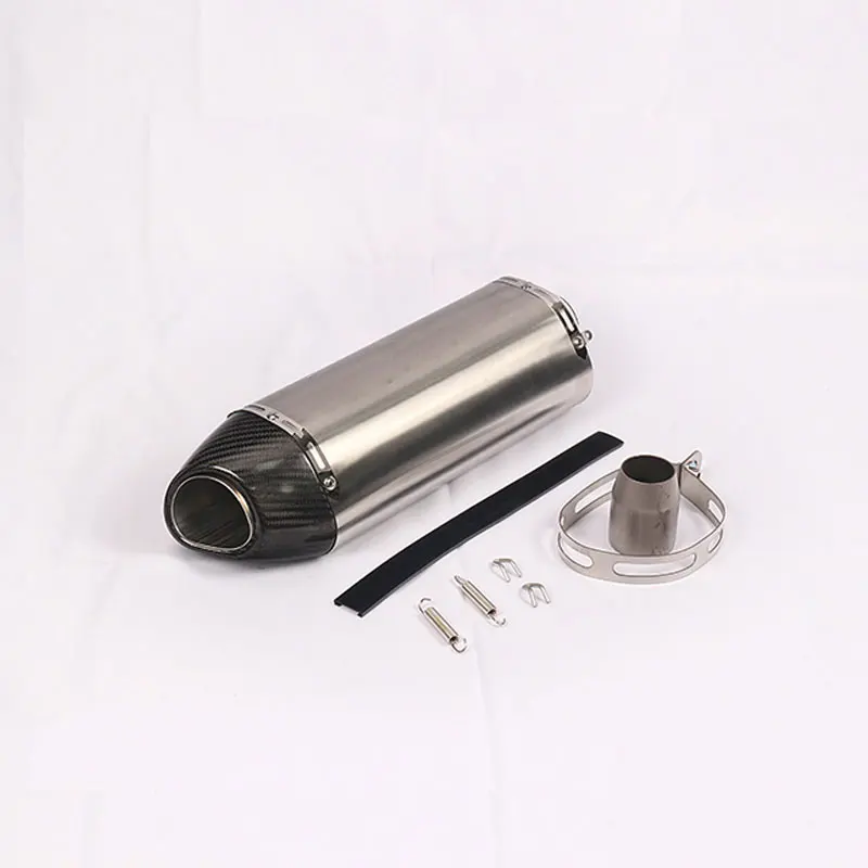 

51mm Universal Motorcycle Exhaust Carbon Fiber Muffler Escape Moto Pipe 420mm pitbike for gsr 600 cb650f R77 RS MT07 R3
