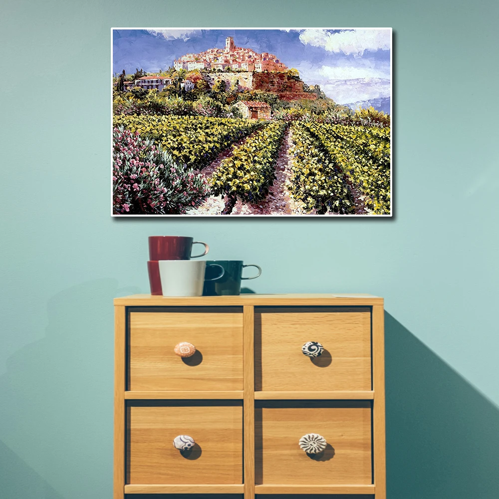 Современная Художественная Настенная картина в маленьких городах Европы