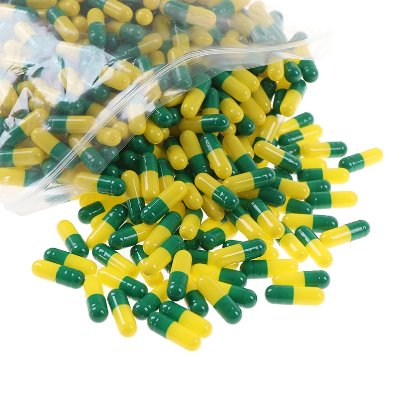

1000Pcs Empty Hard Vacant Gelatin Capsule Size 1# Gel Medicine Pill Vitamin