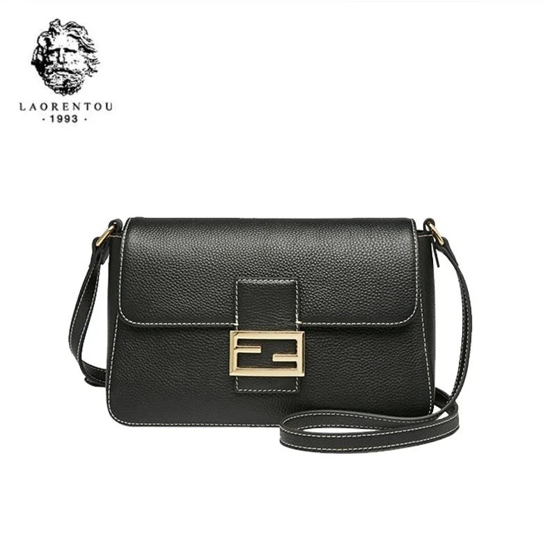 LAORENTOU женская кожаная сумка 2019 Новая модная почтальон через плечо винтажная