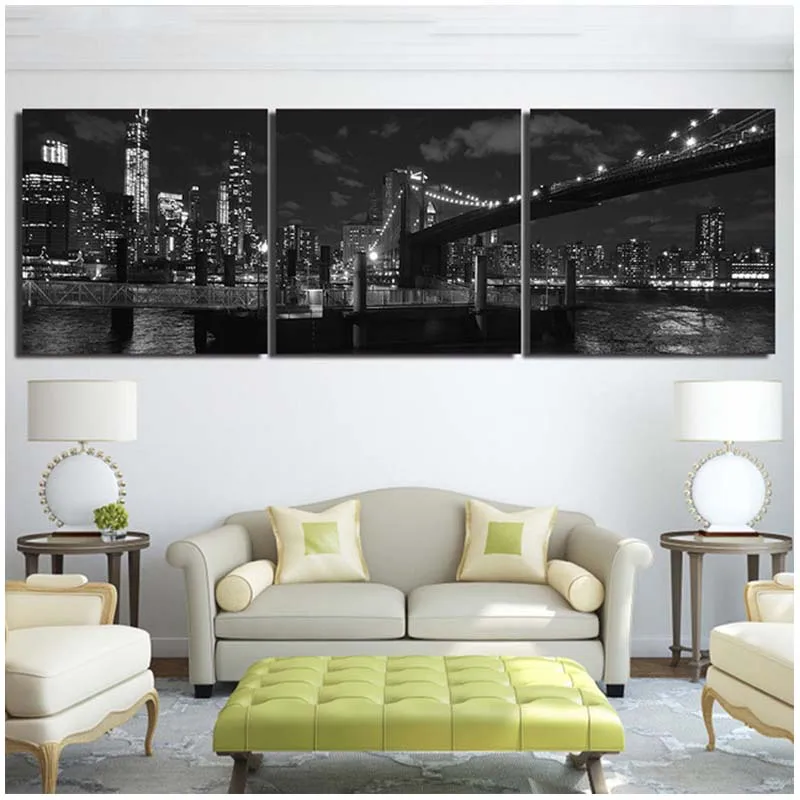 

Полноразмерная Алмазная вышивка, 3 предмета, Бруклинский мост, Нью-Йорк, ночная пейзаж, алмазная живопись, вышивка крестиком, мозаика