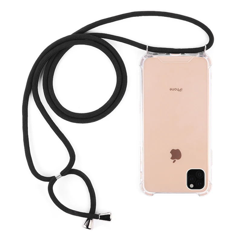 Прозрачный чехол для iPhone 11 Pro Max жесткий телефона с ремешком регулируемый iPhone11 |