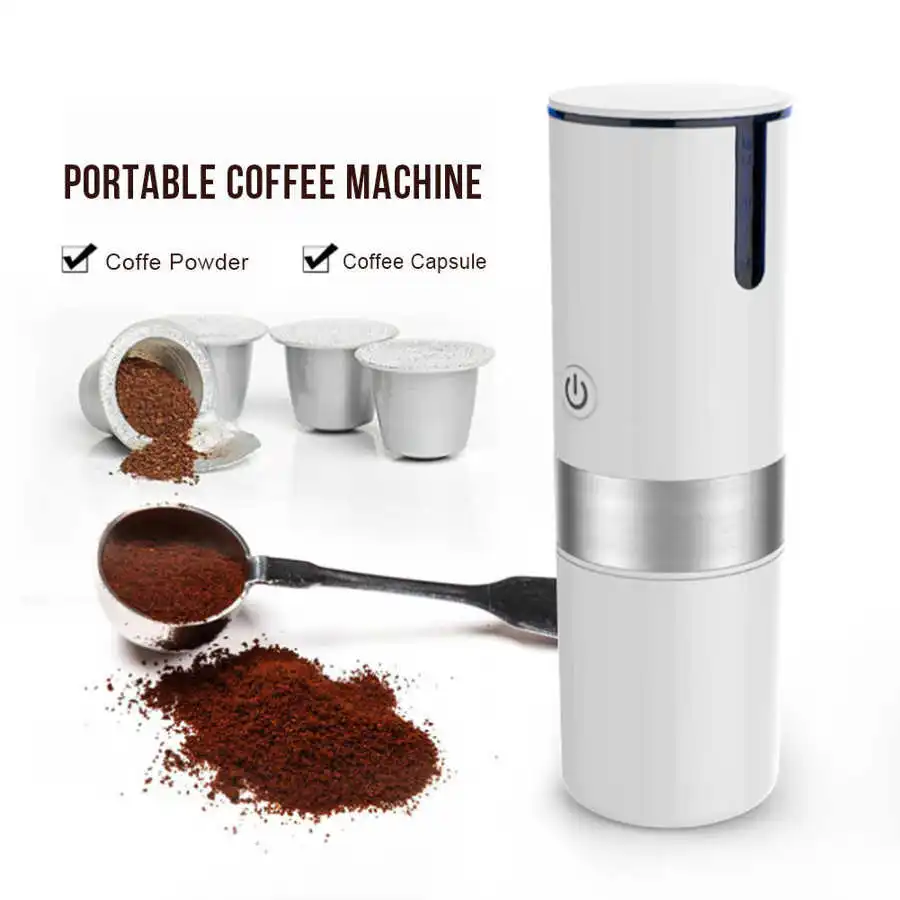 

Coffee Maker Household Full-Automatic Coffee Capsule Machine Portable Mini USB Electric Coffee Maker Machine White Portable