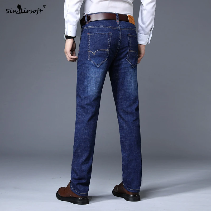 Loose Large Size Casual Jeans Men's 2019 New Autumn Cotton Denim Trousers Soft Non-stretch Brand Clothing | Мужская одежда