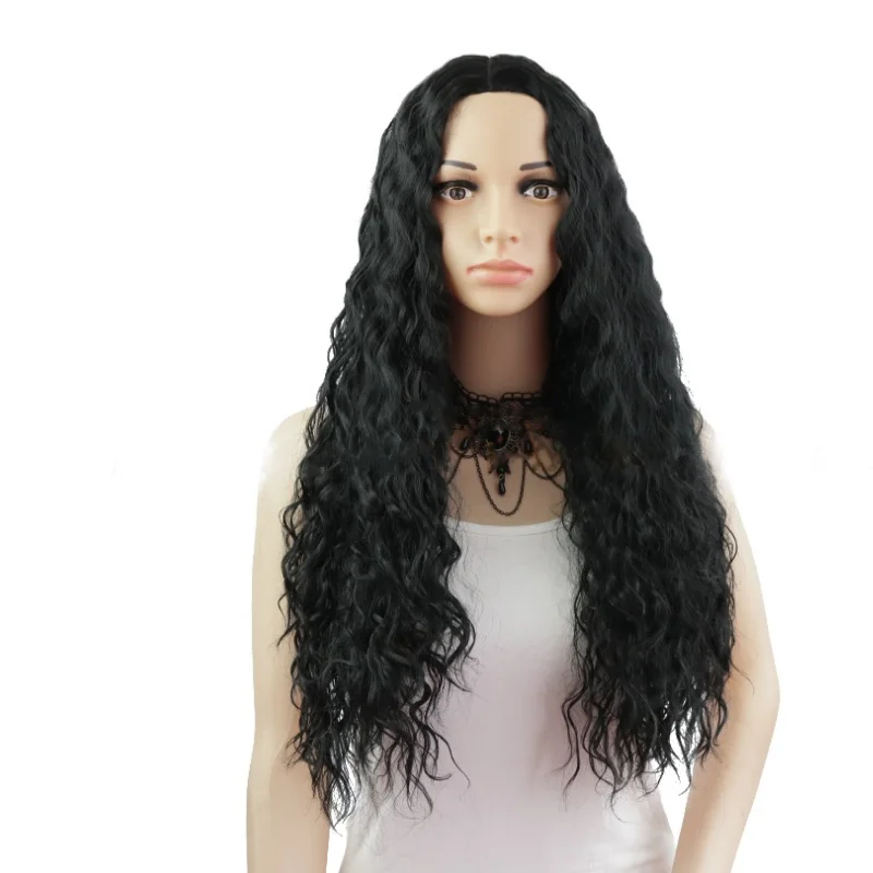 

Wave Lace Front Hair Wig Natural Humain Body Dense Lace Wigs for Women Curly Frontal Wigs Fashionable Hipster Mid-point Corn Wig