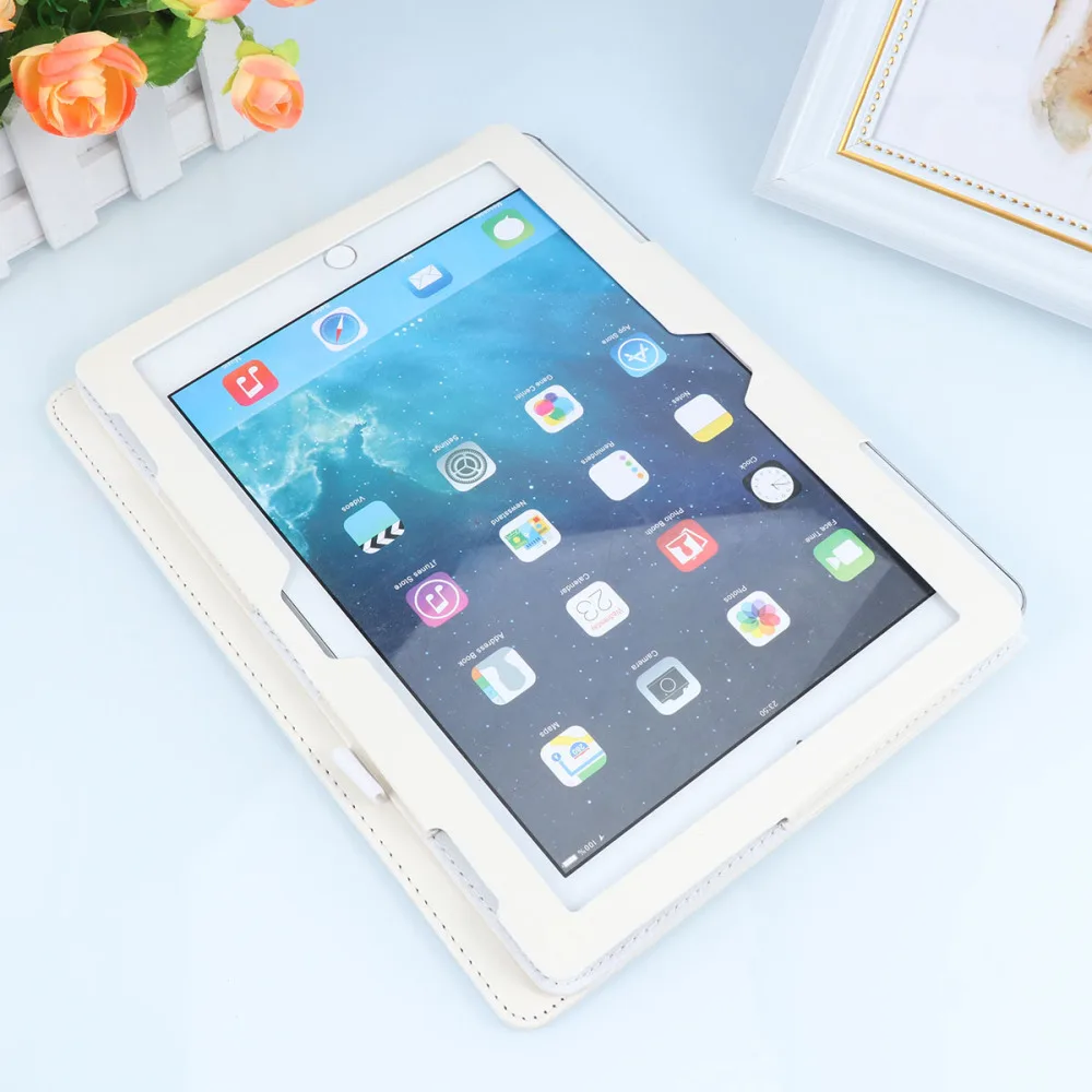 Чехол для планшета с текстурой личи и полным покрытием защитный чехол держателем