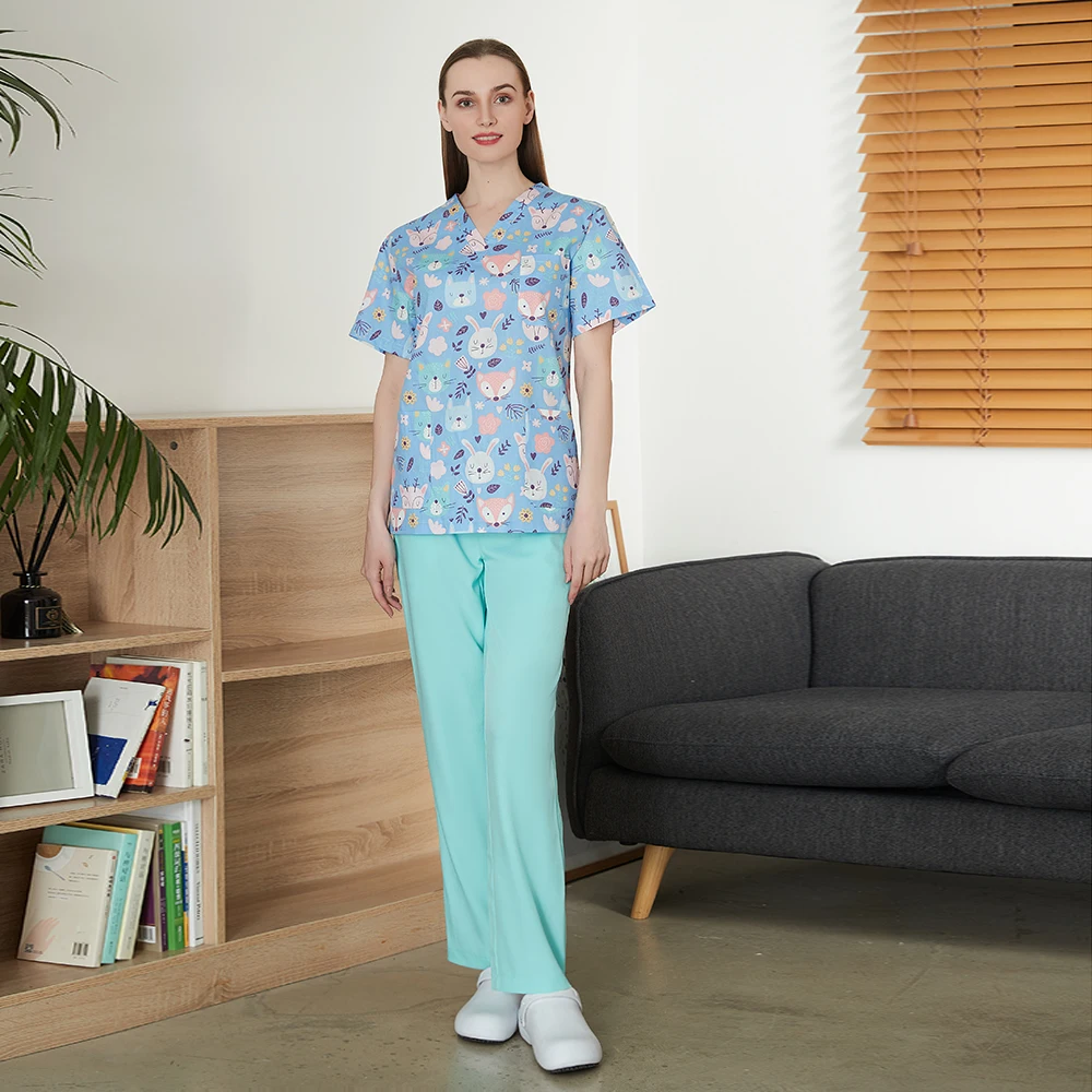 Униформа хлопковая с принтом в виде собаки Пылезащитная рабочая |