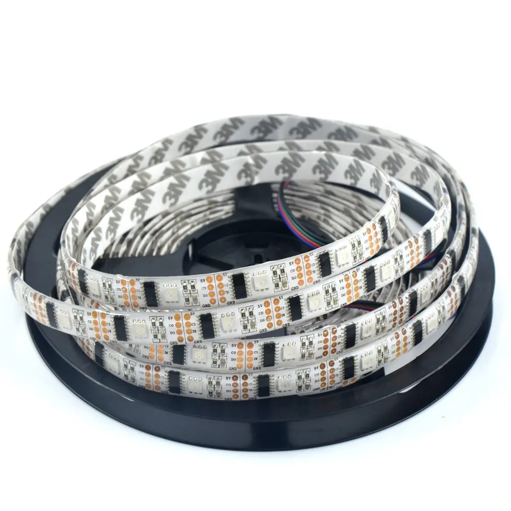 WS2801 RGB Светодиодная лента 32 пикселя/светодиода/м быстрая передача данных и часы