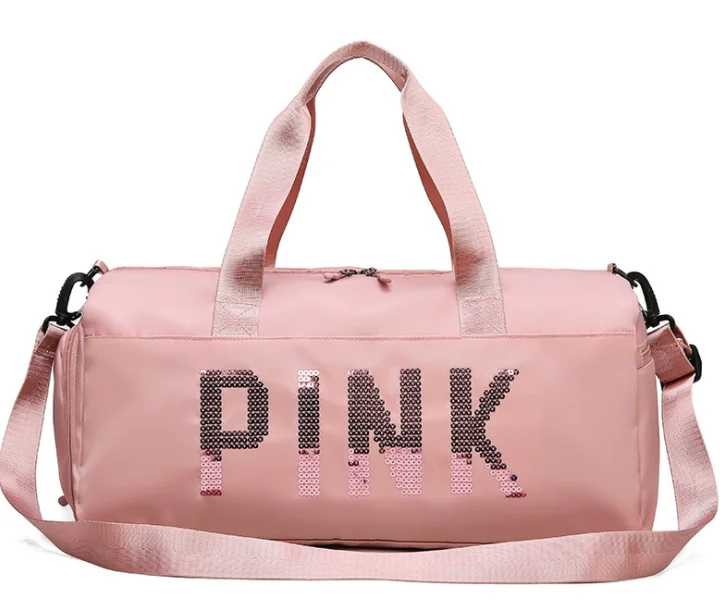 Новая женская розовая дорожная сумка с блестками Женская тренировочная для