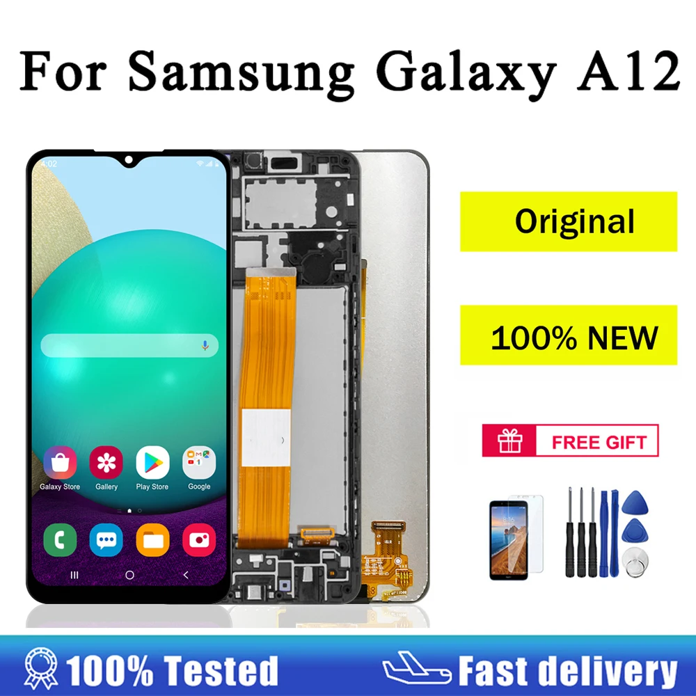 

AUMOOK Original For Samsung Galaxy A12 LCD Screen Touch Display Digitizer Replacement Parts For Samsung Galaxy A12 LCD Display