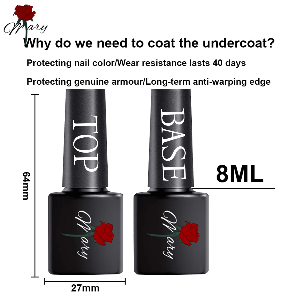 Верхнее покрытие Базовое 8 мл Гель лак для ногтей защиты УФ светодиодный