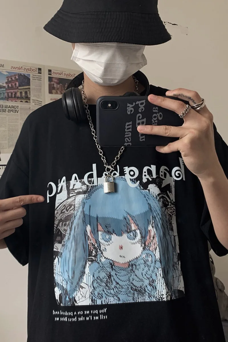 

Cute Cartoon Sweet Girls T-shirt Japanese Streetwear Harajuku Kawaii Casual Tops Ulzzang Vintage Loose Summer Woman Tshirts