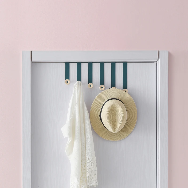 

Stocked Multi Functional Hooks Household Items Six Stainless Steel Hooks Behind Door For Saving Space