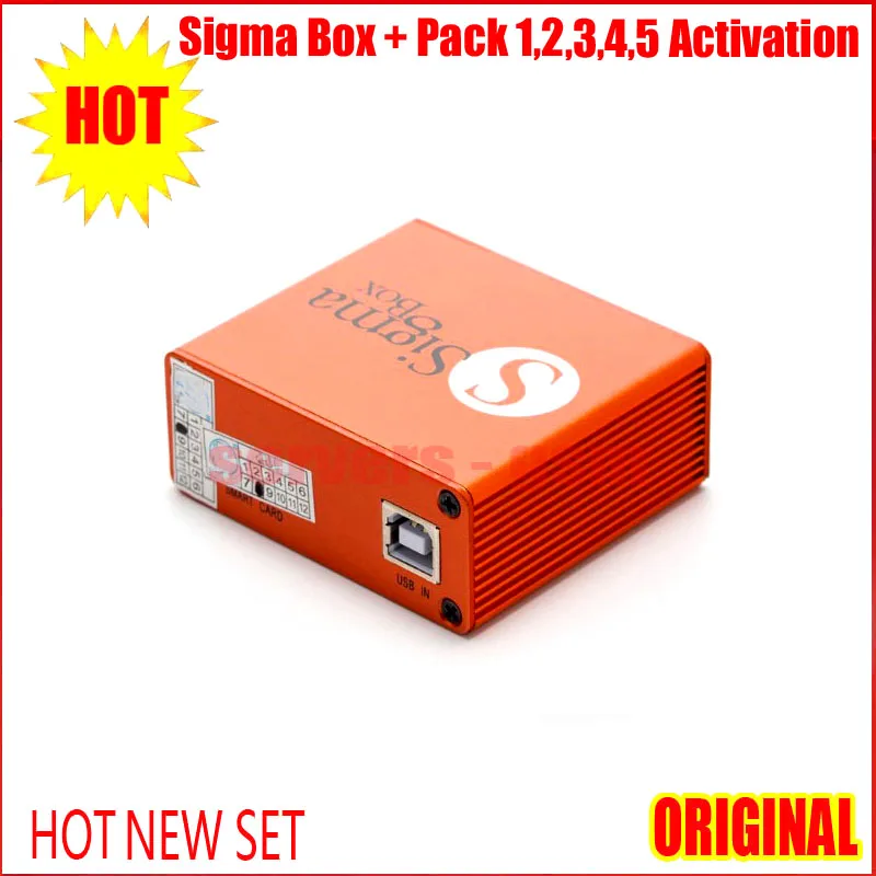 Новая оригинальная коробка Sigma Box с 9 кабелями активацией Pack1 + Pack2 Pack3 Pack4 Pack5 новое