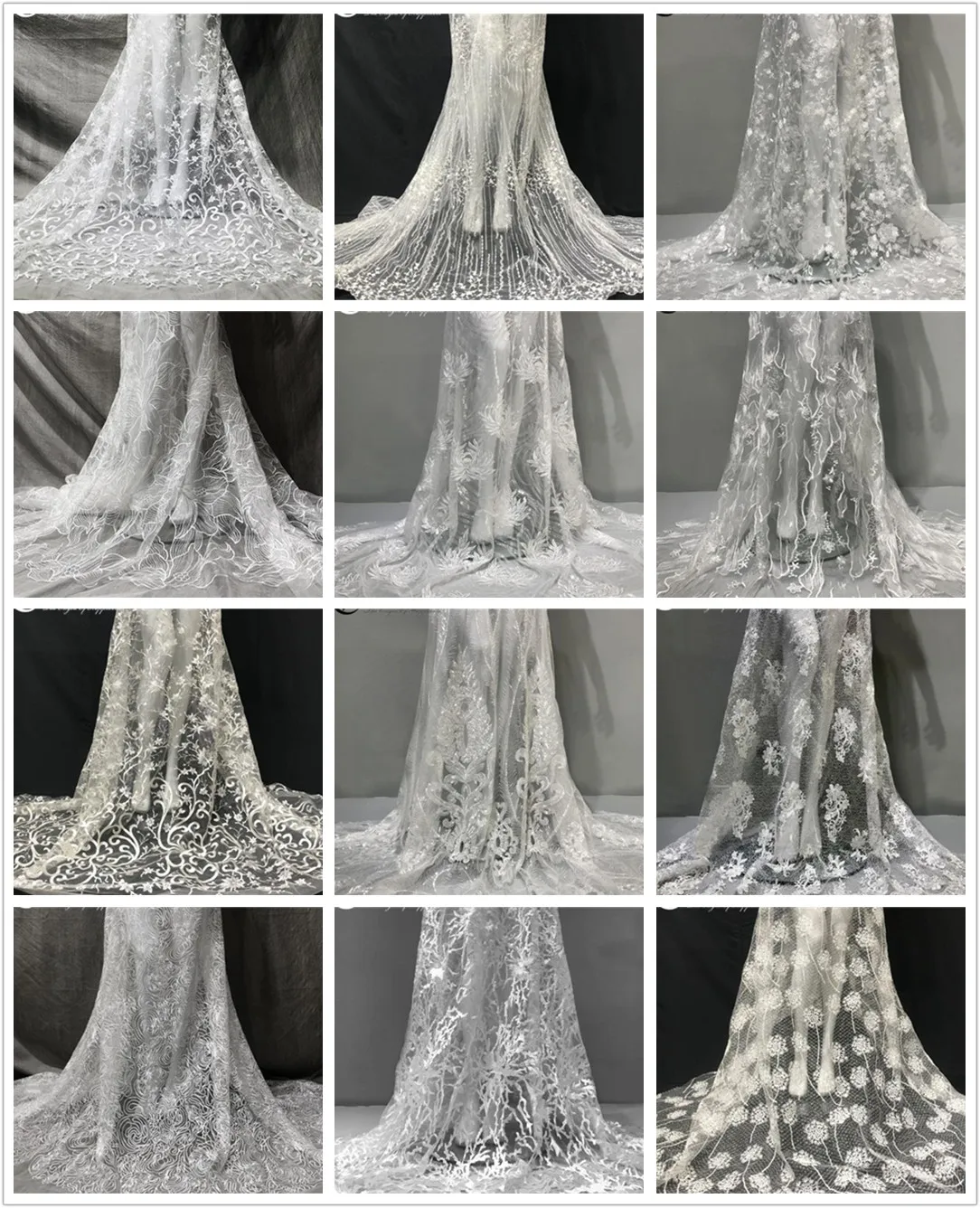 Вышитая полосатая блестящая Тюлевая ткань с блестками для вуали свадебного