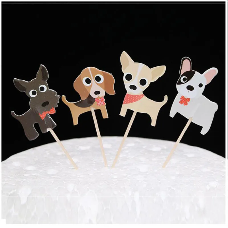 24 шт. сафари в джунглях кекс выбор животных собак торты мультяшный щенок тема для