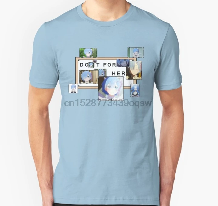 Мужская футболка ReZero Rem Do it for her унисекс с принтом Футболки Топы|Мужские футболки|