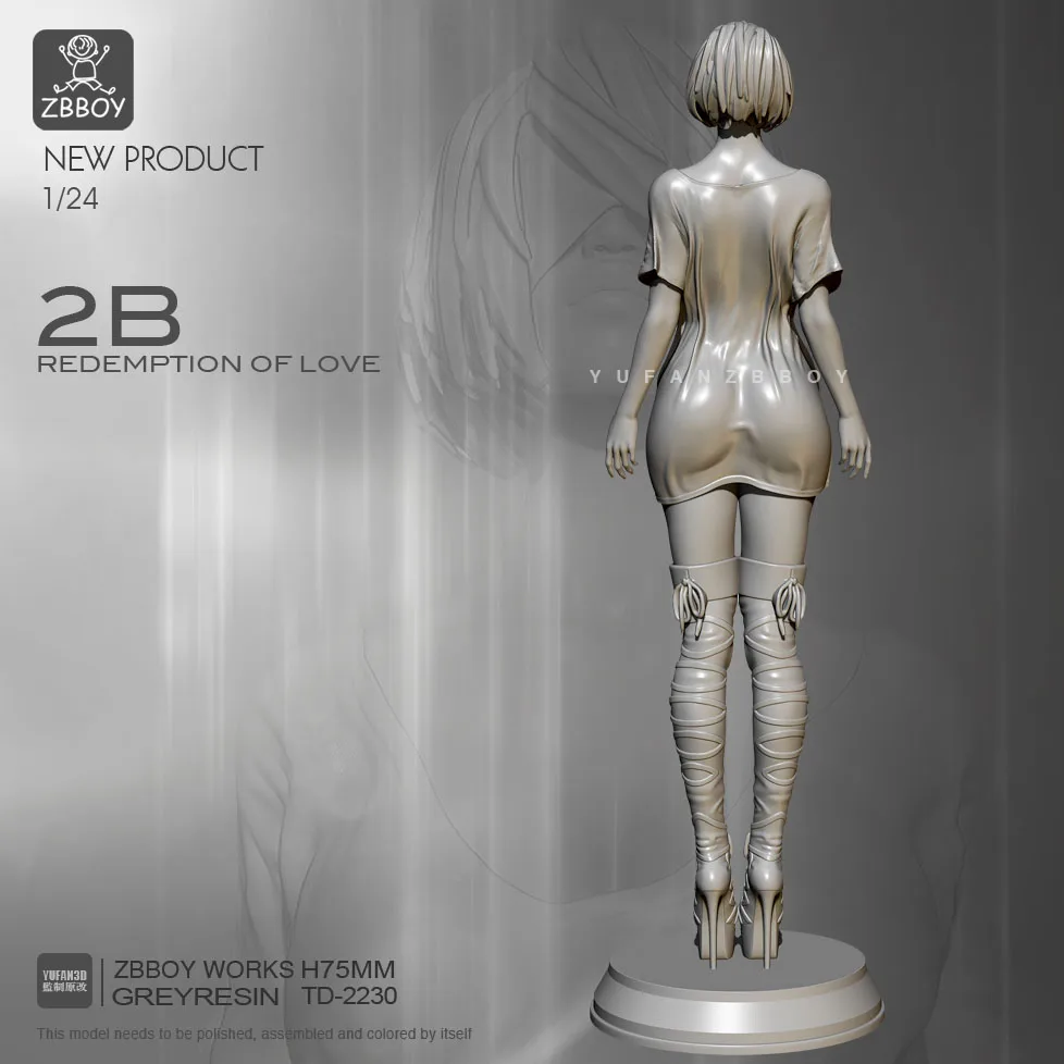 Набор фигурок из полимера 1/24 модель Beauty 2B самовосassembled вающаяся в сборе с
