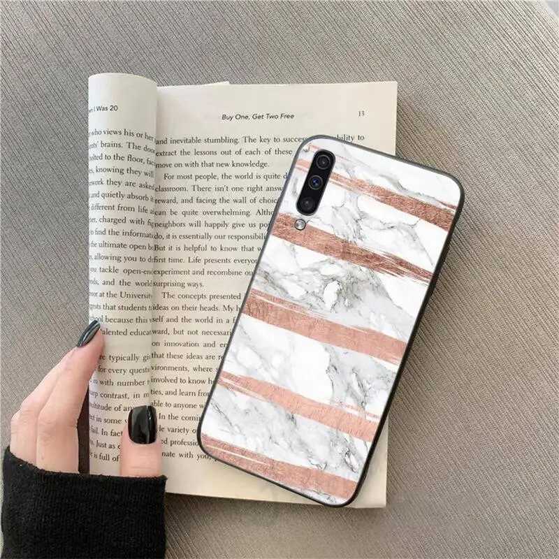 

Love Heart Gold Rose Marble Stripes Phone Case For Samsung galaxy S 9 10 20 A 10 21 30 31 40 50 51 71 s note 20 j 4 2018 plus