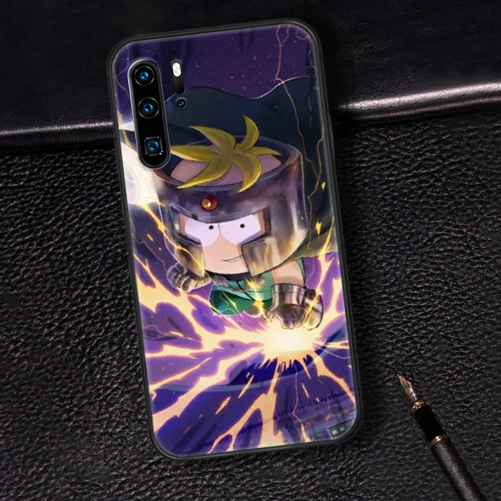 

South-Park Anime Phone Case For Huawei P Mate 10 20 30 40 Pro Lite Smart 2019 2021 black Prime Painting Funda Trend Shell Luxury