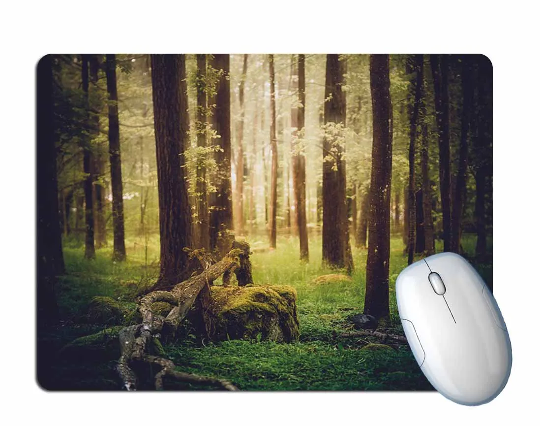 

Forest Lake Scenery Mouse Pad Student Computer Mouse Non-slip Notebook Pad Office Keyboard -Protection Pad Table Mat