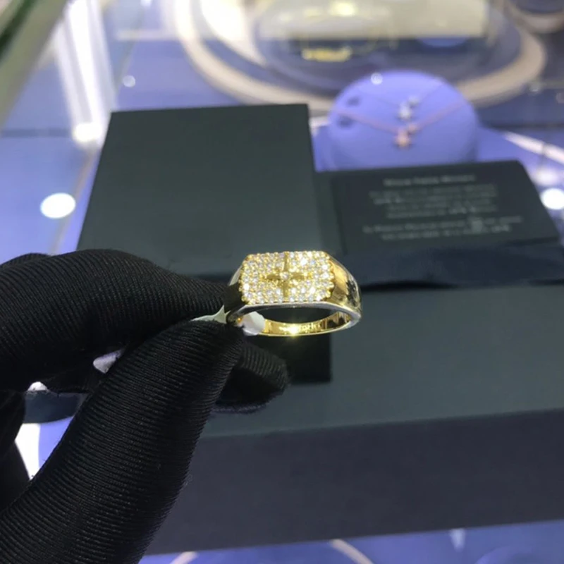 Модный шарм из стерлингового серебра копия 1:1 желтое серебро проложенный звезда