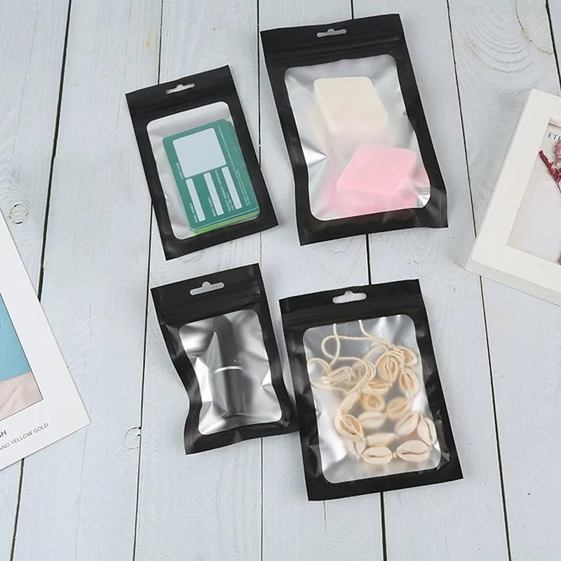 

100Pcs Resealable Color Mate Zip Lock Packaging Plastic Bag Mini Reusable Portable Food Storage Orgainzer Box 610 Cm/7.512 Cm