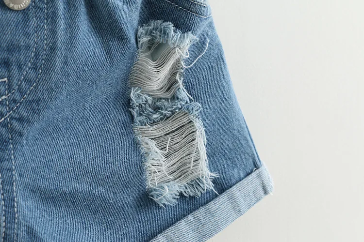 

Summer Kids Girls' Suit Tops + Jeans Shorts Fashion Children's Clothing