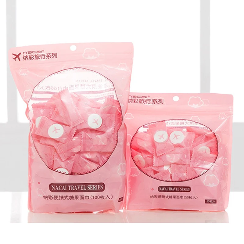 50pcs Disposable Face Care Towel Magic Compressed Pill Outdoor Travel Mini Hand Cleansing Handkerchief Papper Mask | Красота и