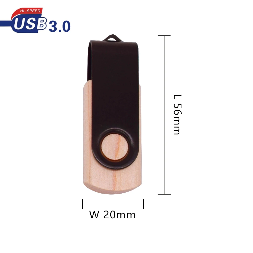 Пользовательский логотип бамбуковая древесина и цветной металлический USB флеш