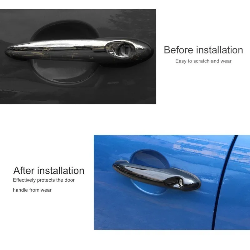 Черная крышка дверной ручки из АБС-пластика SPEEDWOW Обложка внешней автомобиля для