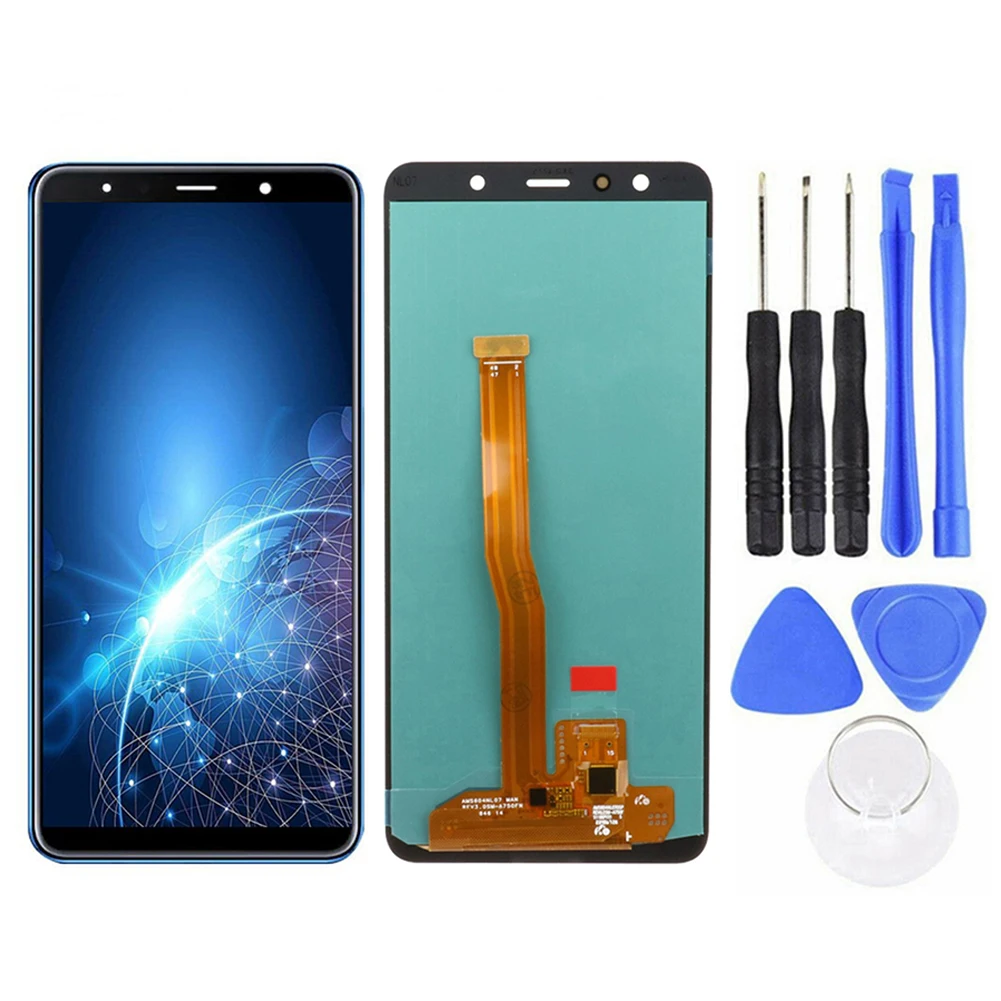 AMOLED для Samsung Galaxy A7 2018 дисплей SM A750F ЖК сенсорный экран дигитайзер Запасные