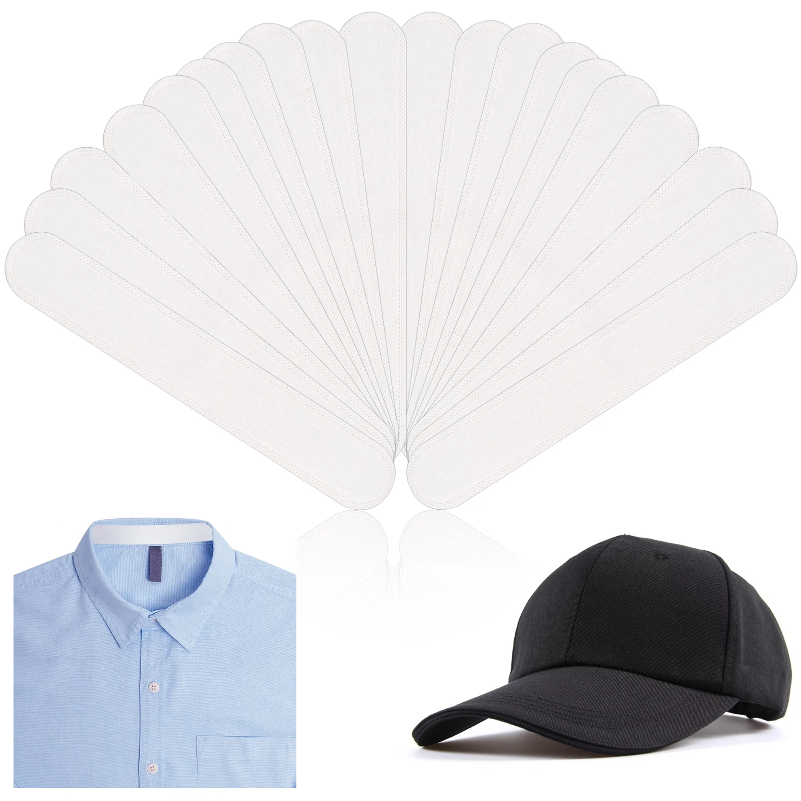 20 шт. одноразовые самоклеящиеся прокладки от пота для футболок воротников шляп
