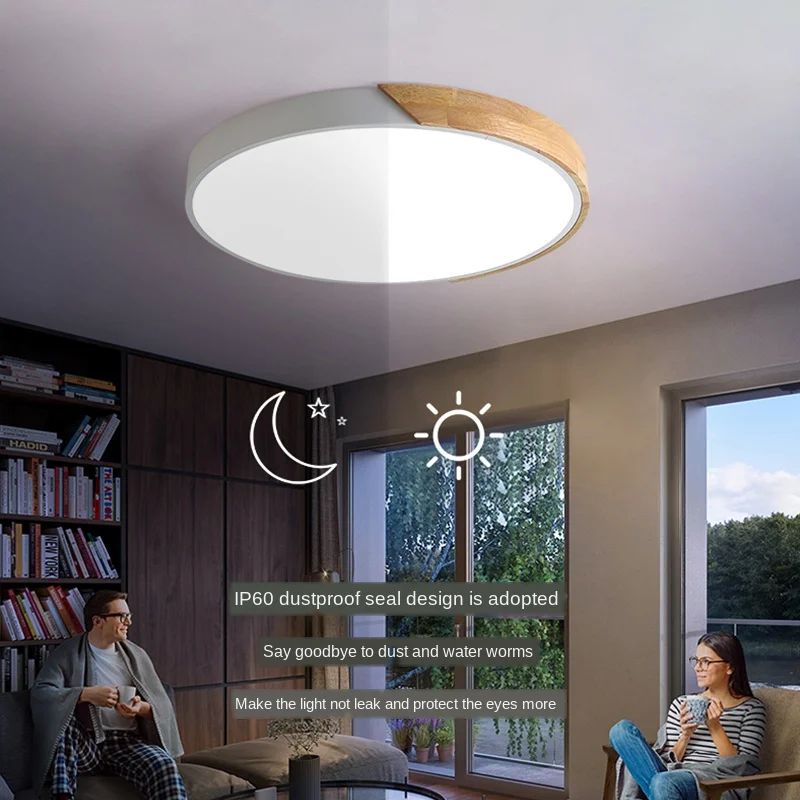 

Simple Modern Bedroom Ceiling Lamp Led Northern European-Style round Lighting Home Network Red Creative Room Lamps