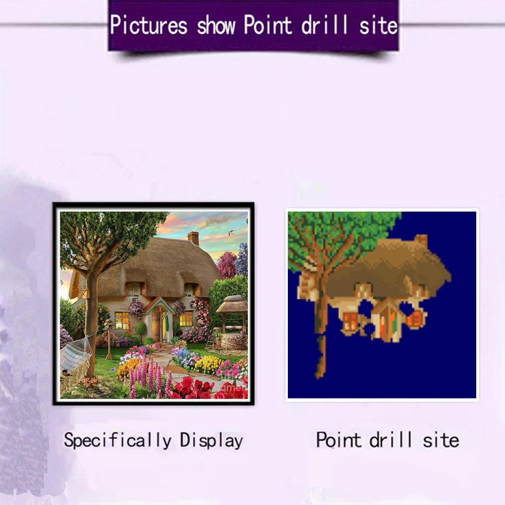 Садовый домик 5D DIY алмазная живопись Вышивка круглые стразы мозаика вышивка