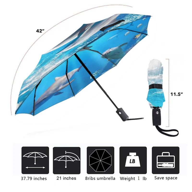 Складной зонт от дождя автоматические зонты компактный защитный из алюминиевого