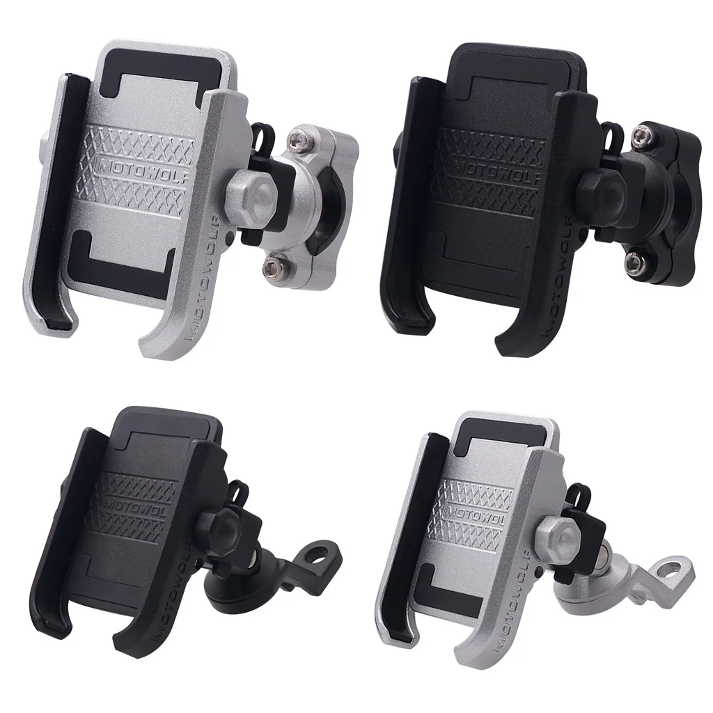 

360 Degree Universal Waterproof 12V 24V Motorcycle Scooter Handlebar Rearview Mirror Phone Holder Mount Bracket USB Charger
